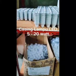 Casing LED 5 7 9 12 15 18 20 24 Watt Lengkap Semua Ukuran A-Bulb dengan Aluminium