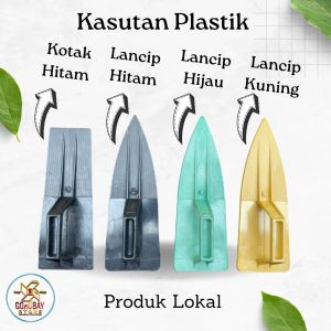 Roskam Acian Kasutan Plastik PVC Bentuk Kotak dan Lancip Beragam Warna