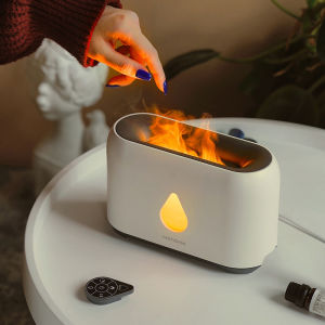 💥Dream Best🔥 New MINI Flame Humidifier Aroma Diffuser Aroma Diffuser Atmosphere Lamp Bedroom Living Room Car Humidifier