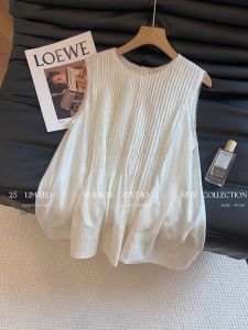 NUMEN BUTTON | Áo Blouse Dài Tay Không Tay Thon Gọn