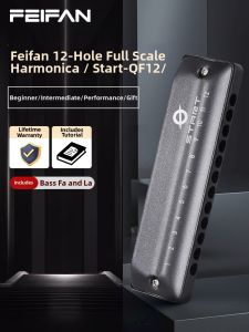 12 Holes Full Range Low Tone FaLa Beginner to Professional Blues Harmonica