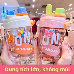 Jiaxun | Cốc Uống Đôi Cho Trẻ Em Nhựa Dễ Mang Đẹp Mắt Bền