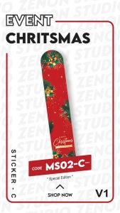 Stiker Segel Natal Christmas Sticker Box Kemasan Xmas Ver 1