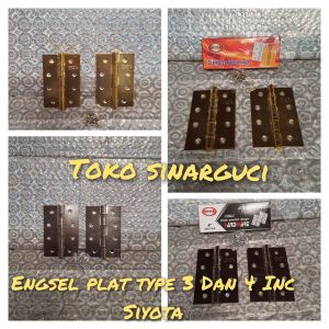 Engsel Plat Type JM 3 inc SN Dan 4 Inc GP Merk Siyota Perkotak