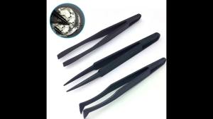 5 Cái/bộ Di Động Màu Đen Thẳng Uốn Cong Nhíp Nhựa Chống Tĩnh Điện Chịu Nhiệt Tháo Lắp Lắp Ráp Bộ Dụng Cụ Sửa Chữa
