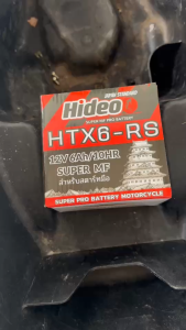 แบตเตอรรี่สำหรับ HONDA PCX 125 ของแท้ ยี่ห้อ Hideo HTX6-RS 12V 6AH/10AH SUPER MF พีซีเอ็ก แบตลอตใหม่ ไฟแรง ไฟเต็ม สตาร์ทง่ายพร้อมใช้งาน