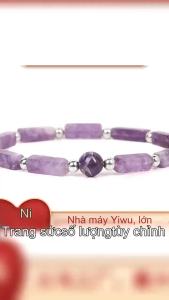 Velishy | Fatigue Relief Slimming Stone Bracelets for Women Natural Amethyst Energy Healing Yoga Bracelet