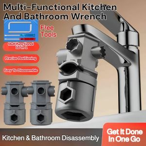 Multifunctional 16 In 1 Faucet And Sink Wrench Kitchen Bath Repair Kit For Toilet Sink Plumbing Installation And Repairs