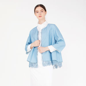 Ladies Embroidered Short Jacket Cotton Organza