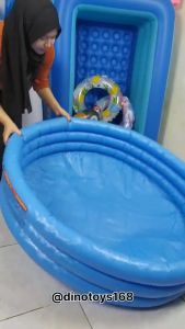 Dinotoys INTEX Kolam Renang Anak Crystal Blue 3 Ring Ukuran JUMBO Inflatable Pool Kualitas Bahan Tebal dan Harga Terjangkau Kami Jual Mandi Bola Ban Pelampung Renang Peralatan Bayi Botol Susu Bayi Sikat Botol Bayi Mainan Anak Lainnya