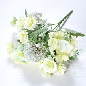 Rose Artificial| Hydragea Mix | Kuntum bunga mawar plastik | bunga palsu hiasan dekor