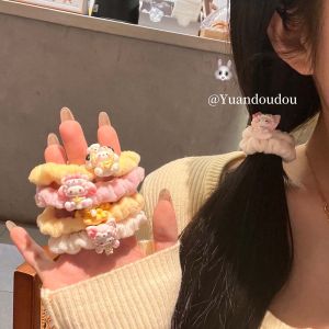ยางรัดผมสุนัขจิ้งจอกน่ารัก ยางรัดผมยืดหยุ่นสูง ลายการ์ตูนสุดน่ารัก ยางรัดผมสีพื้น ของตกแต่งผมสำหรับเด็กผู้หญิง