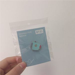 Line Friends | Huy Hiệu Kim Loại BT21 KPOP Ghim Cài Áo Phụ Kiện Anime Đồ Lưu Niệm Dành Cho Sự Kiện Fan Trang Trí Quần Áo
