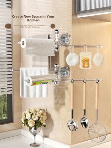 Multi-Pole Kitchen Faucet Wall-Mounted Storage Rack Household Multi-Functional Basin Holder Plastic Bathroom Organizer