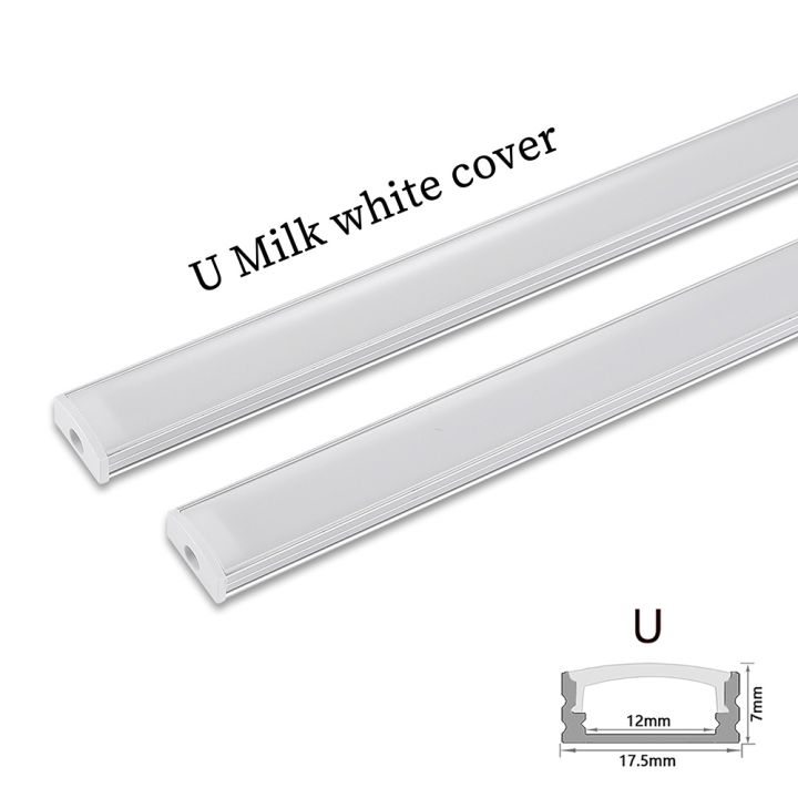 LED Strip Aluminum Profile 50CM Recessed Surface Mounted Aluminium ...