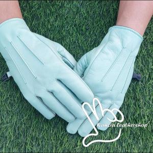 Sarung Tangan Kulit Pria dan Wanita Kanzia Leathershop Mint Premium