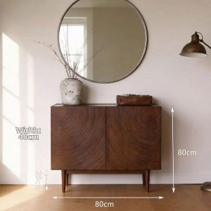OUJUGEJIAJU | Retro Solid Wood Living Room Storage Cabinet
