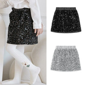 Rolanko Sparkly Sequin Skirt for Girls Toddler & Kids Little Girls Elastic Waistband Skirts 4-11Years