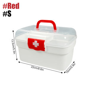 1PCS Extra Large Capacity Medicine Storage Box with Handles First Aid Storage Box Medicine Container with Removable Tray