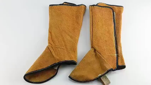 Heavy Duty Cowhide Welding Spats Flame Resistant Welding Boot Cover Protective Shoes Cover for Welder Foot Safety Protection
