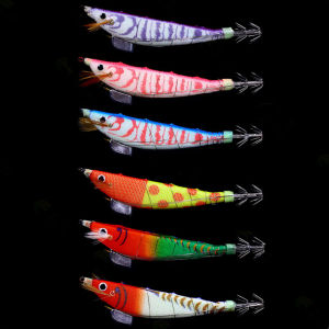 100mm 12g Sinking Luminous Artificial Wood Shrimp Bait Hook Fishing Lures