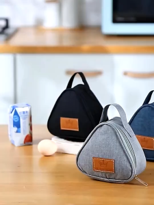 Mini Triangle Insulation Bag Aluminum Foil Thermal Cooler Lunch Tote Student Rice Ball Bag Lunch Box