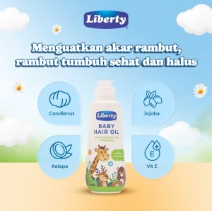Liberty Baby Oil Candlenut + Jojoba 150ml - Rambut Tumbuh Kuat Lebat Halus Lembut