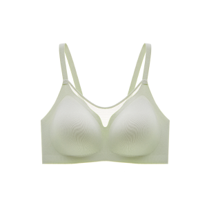 Manfen Mango Cup Wireless Seamless Bra Womens Comfortable Underwear No Steel Ring Vest No Empty Cup Bra Fixed Strap V-Neck