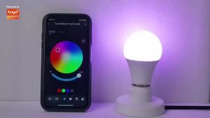Tuya Bluetooth 9W E27 Smart Light Bulbs RGB Led Bulb AC200-240V RGBCCT Color Change Lamps Smart Life APP Control Music Rhythm