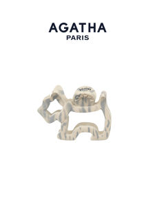 Kẹp Tóc Cá Mập Kiểu Pháp AGATHA Kẹp Tóc Hình Chú Chó Sinh Nhật Quà Tặng Thời Trang Phụ Kiện Tóc Mới Ra Mắt Thương Hiệu Agatha