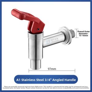 High Temperature Resistant Full Copper Kitchen Faucet Electric Heating Hot Water Tank Boiler Spout Accessories Rotatable Single Handle