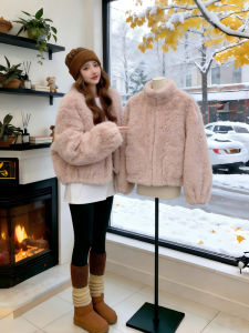 PAIBOLI | Eco-friendly Fur Coat Women Short Warm