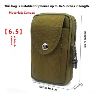 MENGMIAN | Mens Vertical Leather Phone Waist Bag