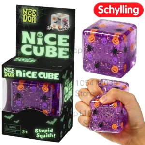 Halloween  NeeDoh Blind Box Toy Spider Pumpkin Soft Squishy Sensory Fidget Toy Hand Squeeze Stress Relief Holiday Surprise Gift