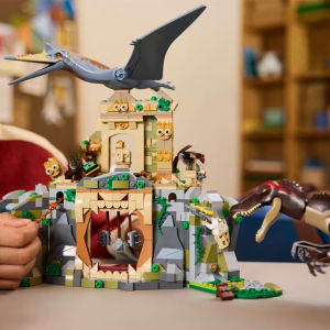 World park 76976 Spinosaurus and Quetzalcoatlus Aerial Mission‌ Building Blocks Model Assembly Toys Kids Gifts