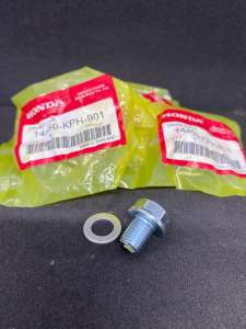 น็อตถ่ายน้ำมัน เครื่องหัวแม่เหล็ก พร้อมแหวนมีเนียม HONDA WAVE DREAM SCOOPY-I CLICK ICON PCX เบอร์ 17 เกลียว 12*1.5