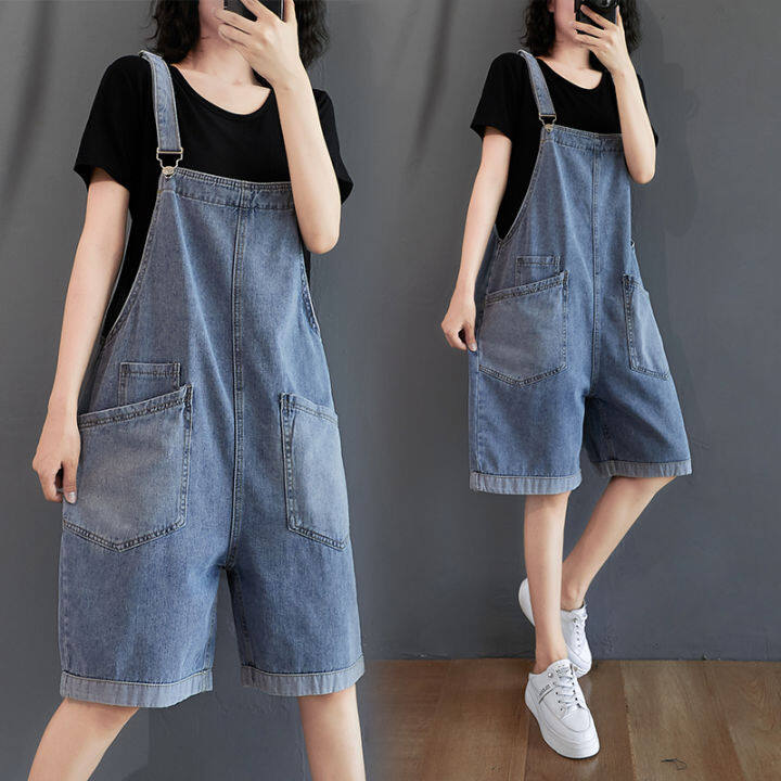 Plus Size Overalls Women's Loose K-style 2023 Summer New Arrival High ...