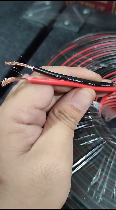FMJ Per Meter Original Speaker Wire 16 Stranded  Wire Heavy Duty Professional Speaker Cable Red and Black Guage 16AWG