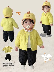 Warm and Thick Quilted Jacket and Pants Set