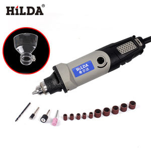 HILDA 400W Rotary Tool 6 Position Grinding Tools Mini Drill Electric Grinder Power Tools Variable Speed Mini Grinding Machine