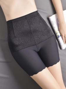 กางเกงซับในกางเกงซับในเก็บพุงผ้าลูกไม้ฤดูร้อนแบบไม่ม้วนใส่ออกข้างนอกได้กันโป๊สําหรับผู้หญิงกางเกงขาสั้นกันโป๊เอวสูงไซส์ใหญ่