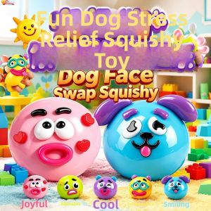 JIXIN | Stress Relief Squeeze Dog Shaped Face Changing Toy