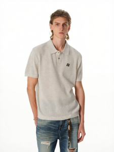 FORNINES | Wool Blend Short Sleeve Summer Mens Polo Shirt