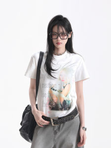 zuocisankon | Y2K Style Independent Design Close-Fitting Short T-Shirt