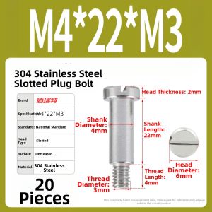 BAIRUITE | Flat Head Set Screw Shoulder Bolt
