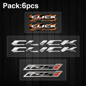 3D Sticker CLICK Logo Motorcycle Refitting Soft Adhesive Tank Emblem Sticker Moto Body Decal for CLICK125i CLICK 125i V2 V3 V4