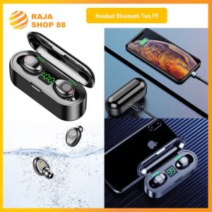 Headset Bluetooth TWS F9 5.0 HiFi Wireless Earphone LED Display Smart Touch