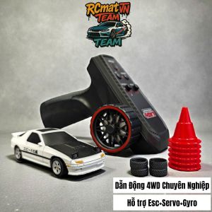 Xe Điều Khiển Mini Drift 1/43 YDJ – Có Servo + ESC + Gyro Drift Mượt Đèn LED Cực Ngầu Full Phụ Kiện