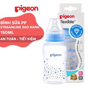 Bình sữa Pigeon Tiêu Chuẩn Nhựa PP Cổ hẹp 120ml 240ml màu ngẩu nhiên