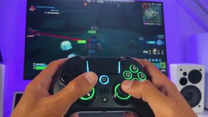 QRD Spark N5 Wireless Controller For PlayStation PCPS4 PS3 Mobile  Android IOS.RGB lightGamepadRechargeable Battery Programmable Turbo Function